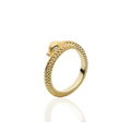 Medusa Gold Snake Ring : Cubic Zirconia