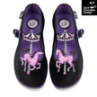 Chocolaticas® Spectral Ride - Gothic Carousel Mary Jane Flats - Size UK 8.5 Left Only!