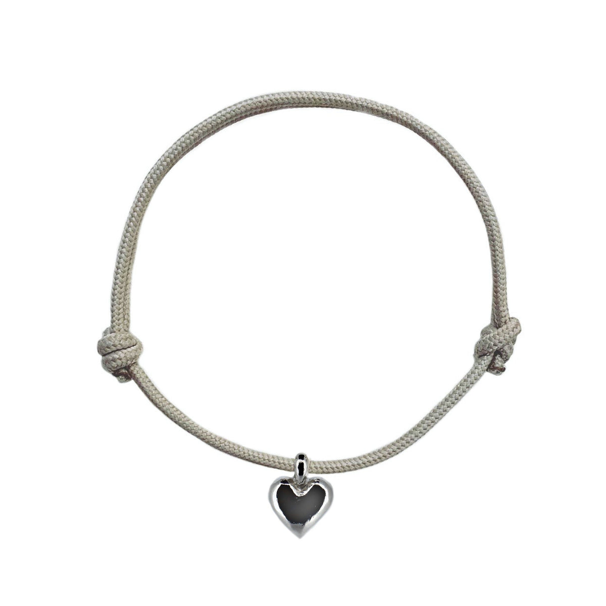Pulsera de cuerda con dije de corazón