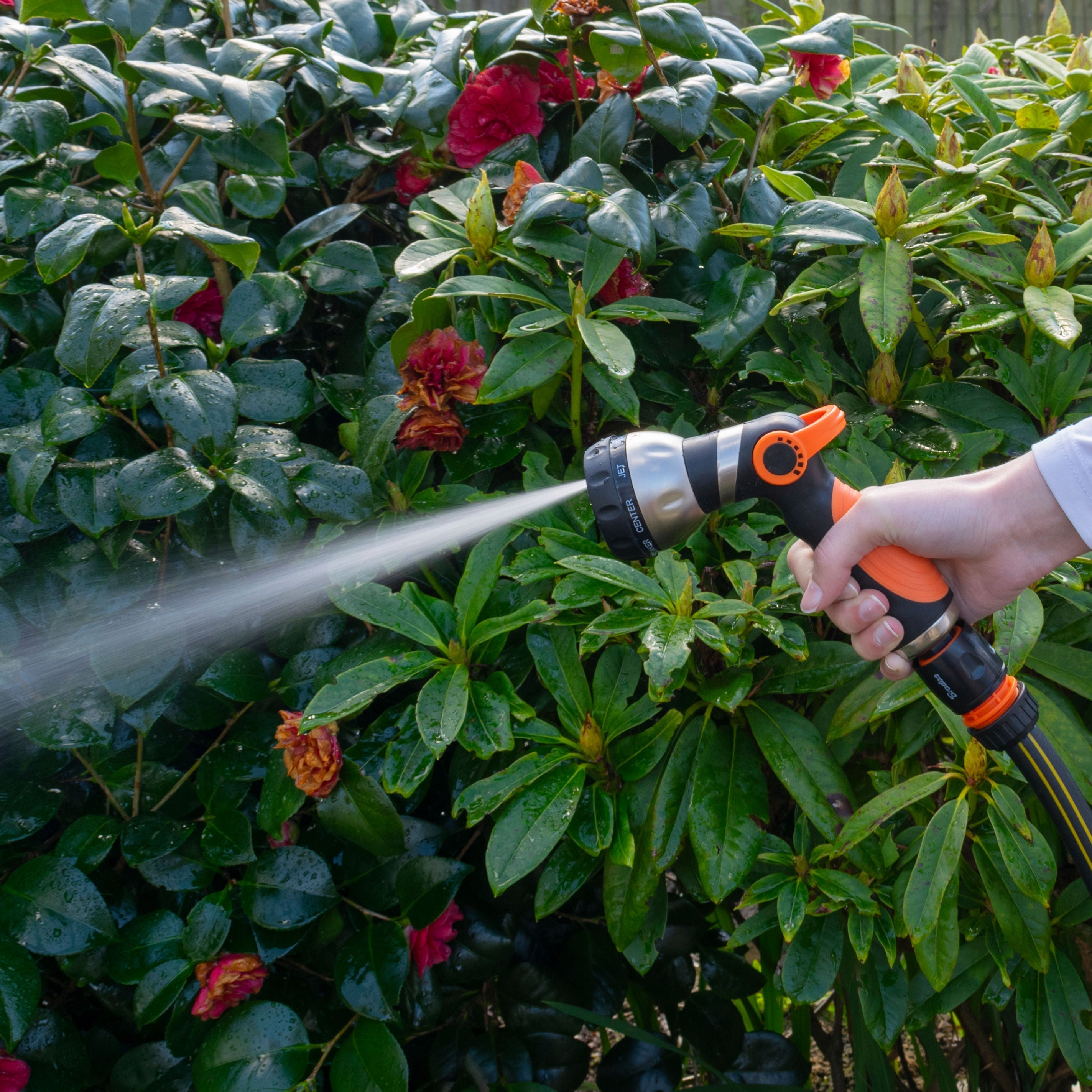 Hose Gun Water Sprayer 8-Pattern Multi-Function, Cost Wise Black/Orange