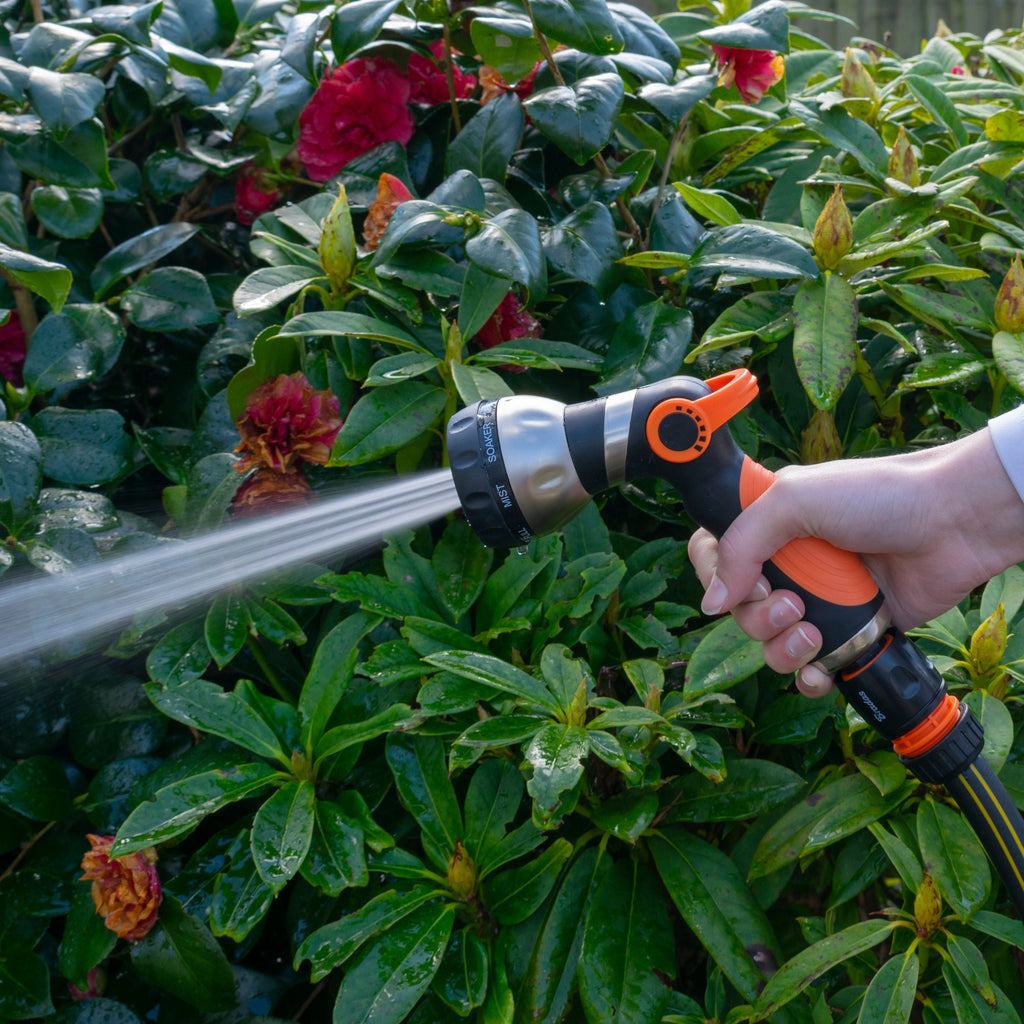 Hose Gun Water Sprayer 8-Pattern Multi-Function, Cost Wise Black/Orange