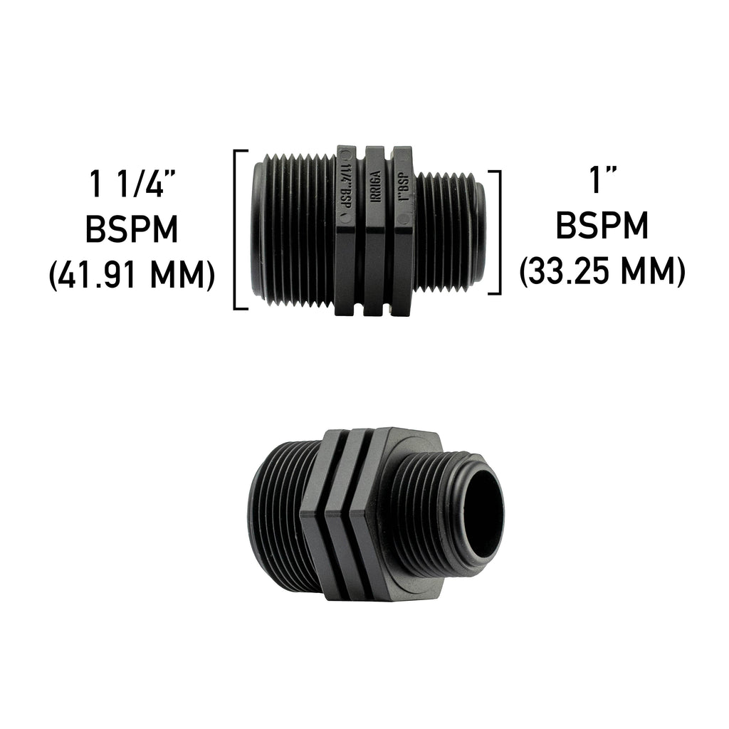 Reducing Nipple 1.25” BSP – 1” BSP Male
