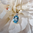 Mini Set 1  - Blue Topaz Jewellery Set in 18k Gold Vermeil