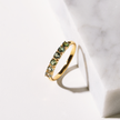 Ombre-Grün-Turmalin-Eternity-Ring in 18 Karat Gold Vermeil