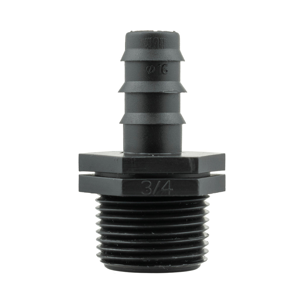 Hose Connector Blue with In-Line BSPF Valve and 16mm Barbed Straight