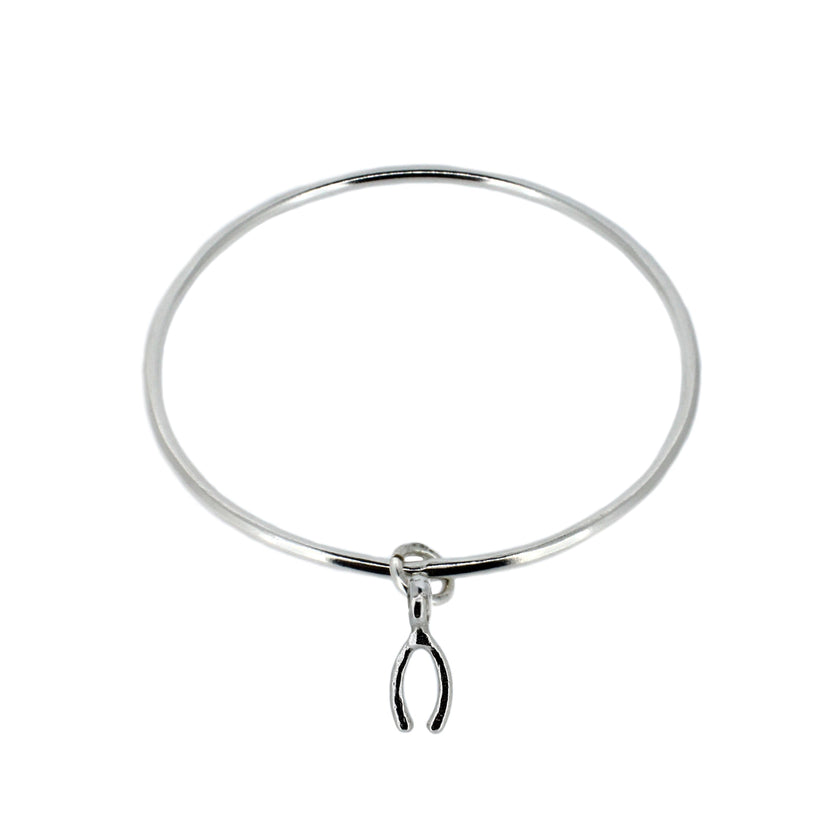 Wishbone Charm Bangle