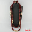 Nigerian Bridal Coral Jewellery Set | Crystal Pillar Beads | Necklace, Earrings & Bracelet