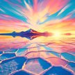 Salar de Uyuni Sunrise Canvas