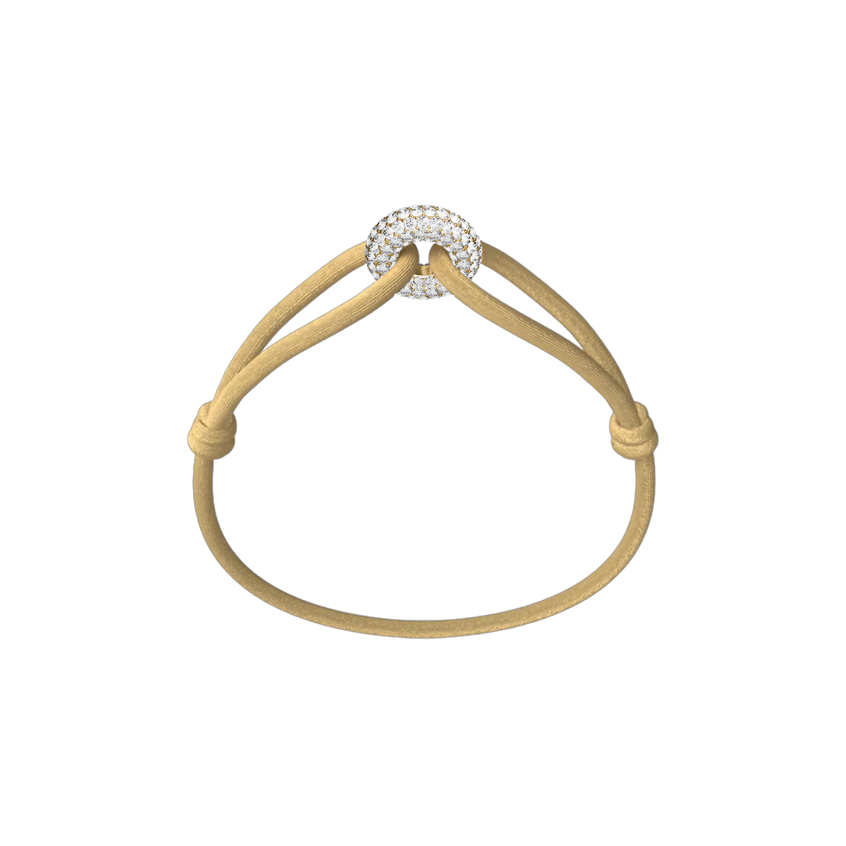 Goldener Soho Pavé Kordelarmband