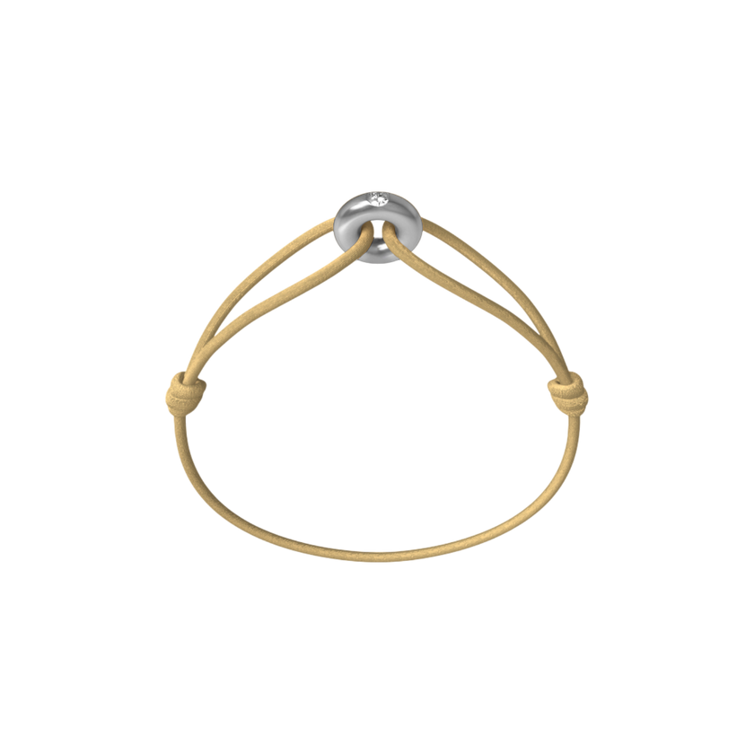 Mini Silver Soho Diamond Cord Bracelet