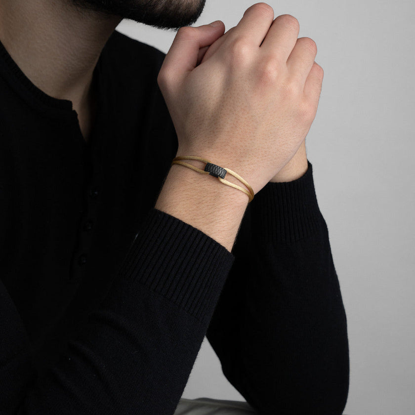 Carbon Regent Kordelarmband