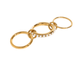 18K Elegant Gold Stacked Rings