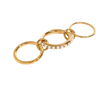 Gold Triple-Link Zircon Stacked Ring