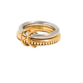 18K Elegant Gold&Silver Stacked Rings