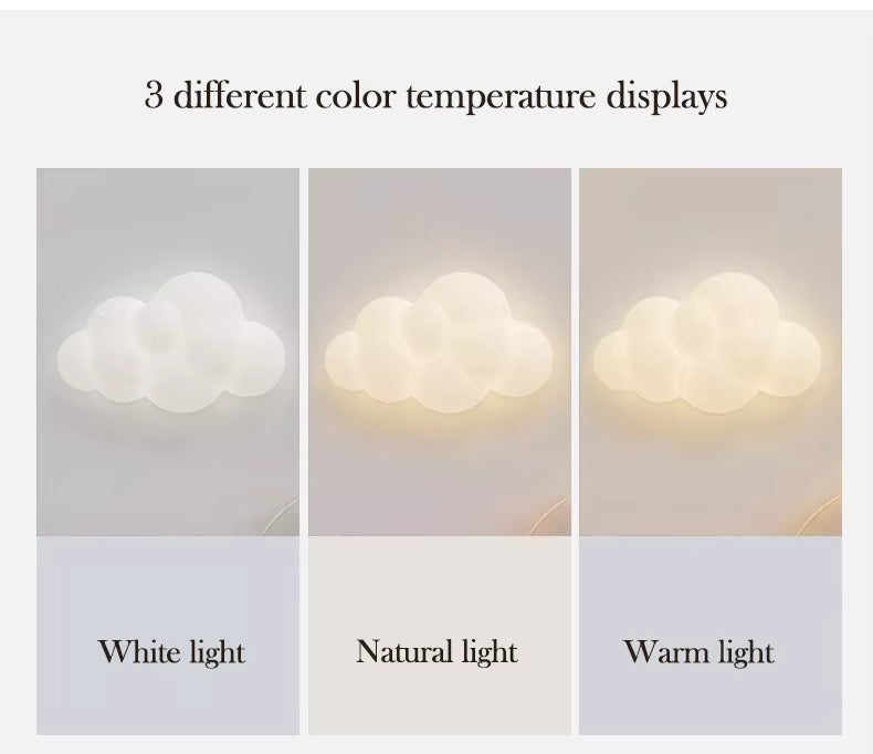 Remote Control Cloud Wall Lamp LED Adjustable Light Temperature