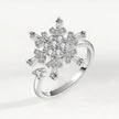 Adjustable Snowflake Spinner Ring
