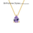 Teardrop Birthstone Necklace