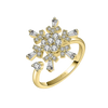 Adjustable Snowflake Spinner Ring