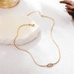 18K Gold Plated Square Zircon Necklace