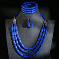 Fashion Jewelry sets Colorful Acrylic Wave Shaped Multilayer Necklace Earrings