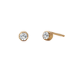 Birthstone Round Stud Earring