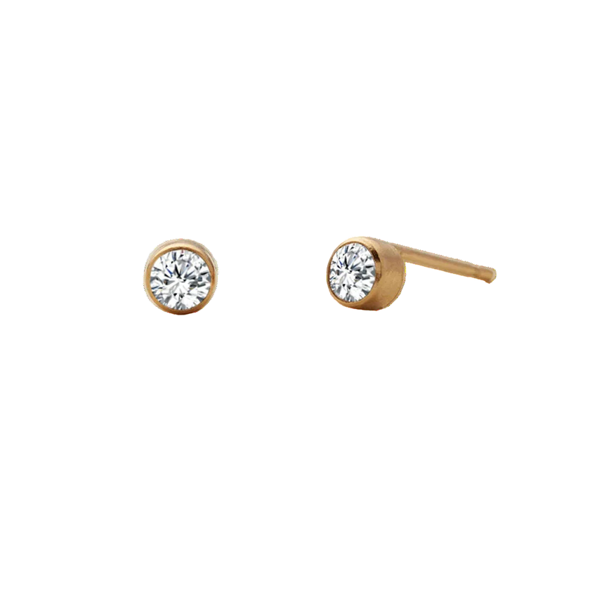 Birthstone Round Stud Earring