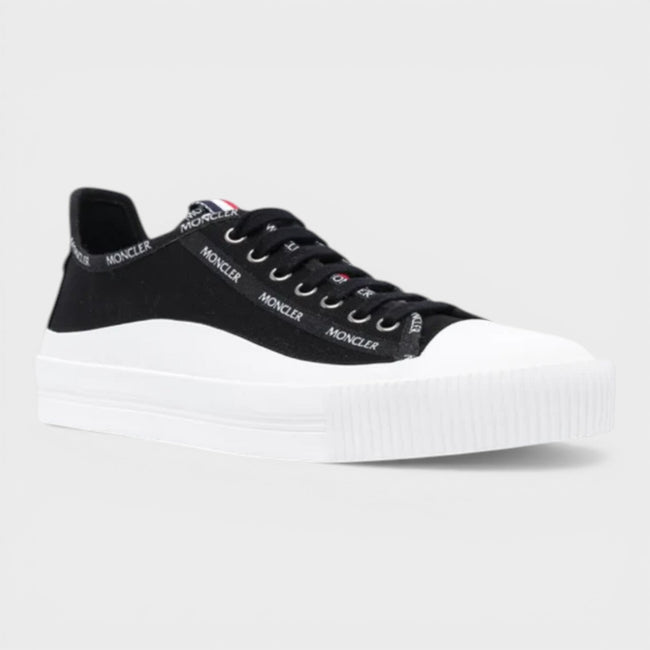 Glissiere Low Top in tela bianco e nero