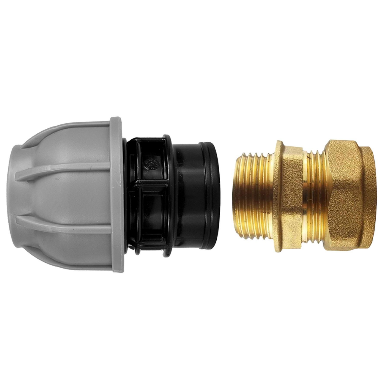 Brass Compression 28mm Straight with 32mm MDPE Straight