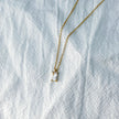 Elegante rechteckige Zirkonia-Halskette – Gold & Silber