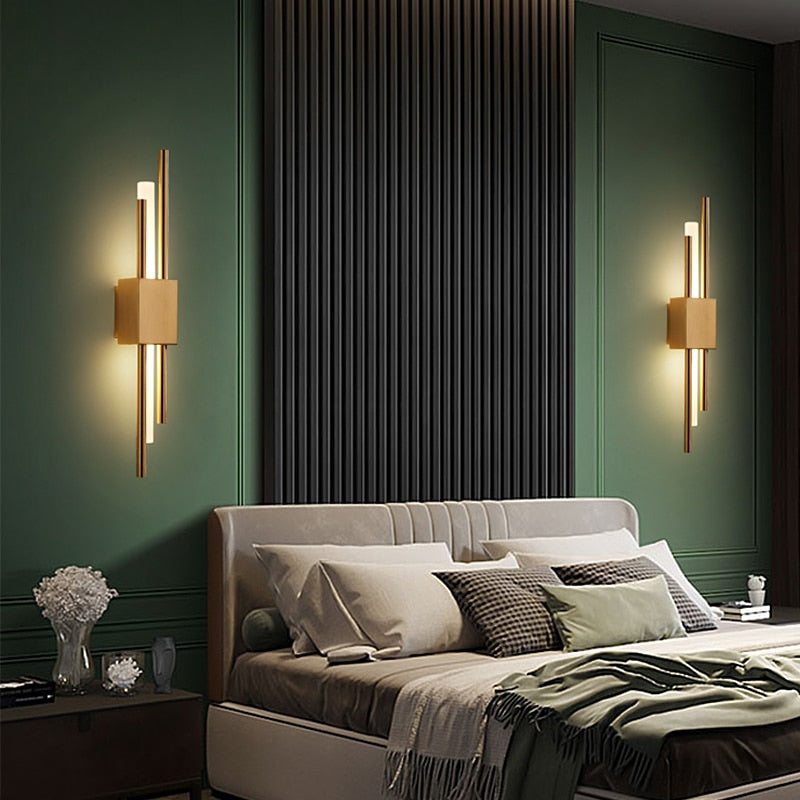 Emporium LED Wandleuchte Schwarz Gold Warmweiß Festverdrahtet Modern