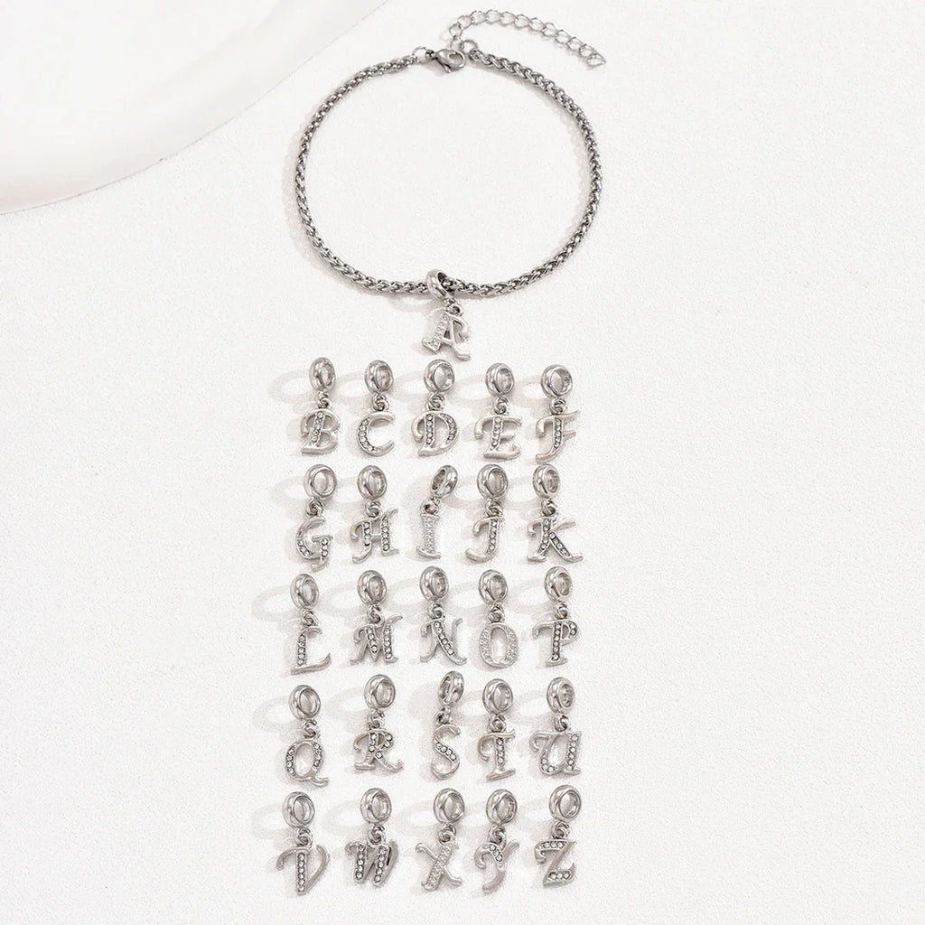Initial Charm Bracelet – Gold & Silver