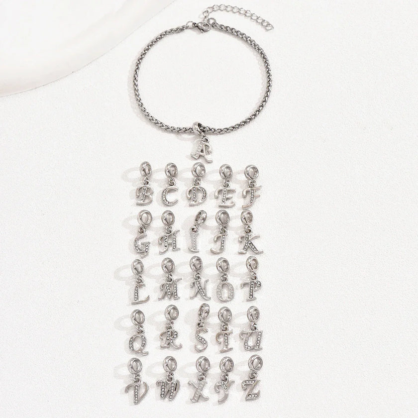Initial Charm Bracelet – Gold & Silver