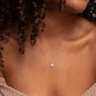 Elegante rechteckige Zirkonia-Halskette – Gold & Silber
