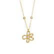 18K Gold Plated Flower Necklace with Pearl