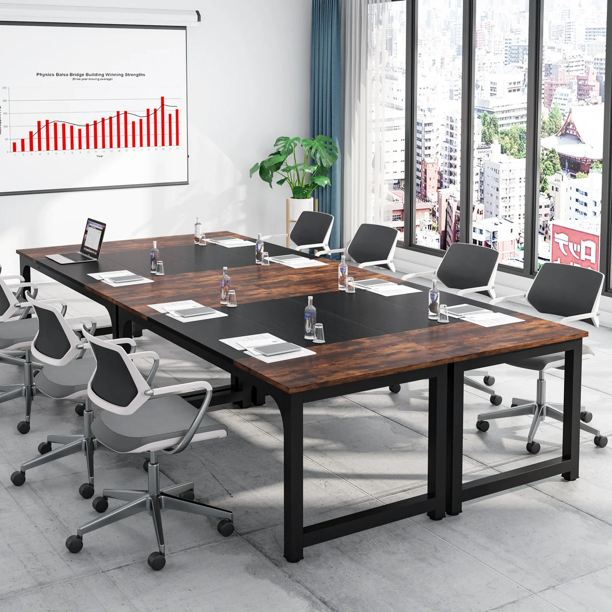 Tribesigns Moderner Computertisch Großer Bürotisch Computertisch Schreibtisch Workstation für Home Office