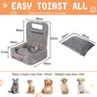 Dog Car Seat Protector Travel Anti-Slip Pet Booster Seat with Storage Pockets and Safety Leash Car Carrier Bed Hold 14kg