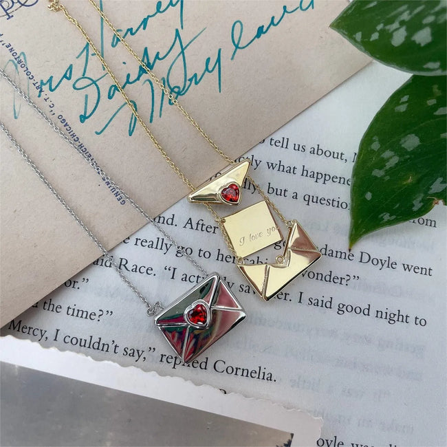 Envelope Heart Necklace