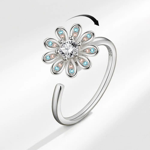 Adjustable Flower Spinner Ring