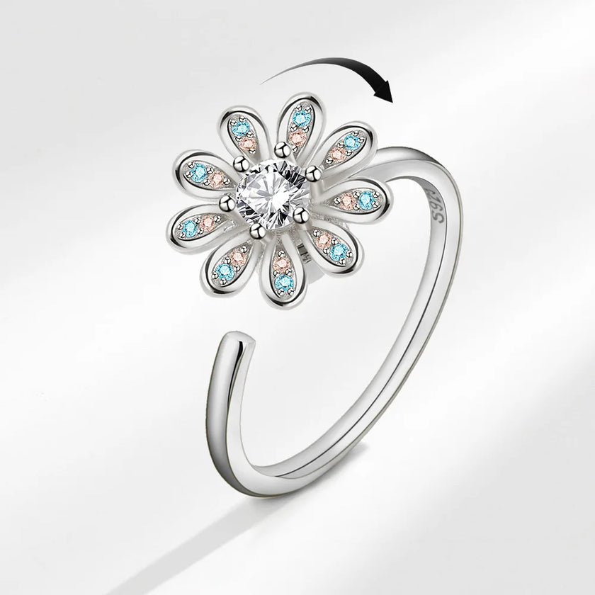 Adjustable Flower Spinner Ring