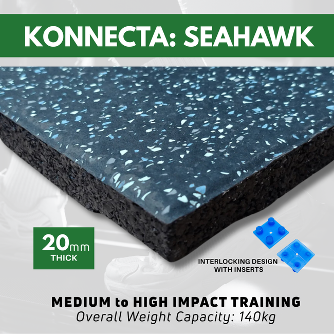 20mm Seahawk Fleck Rubber Gym Tile
