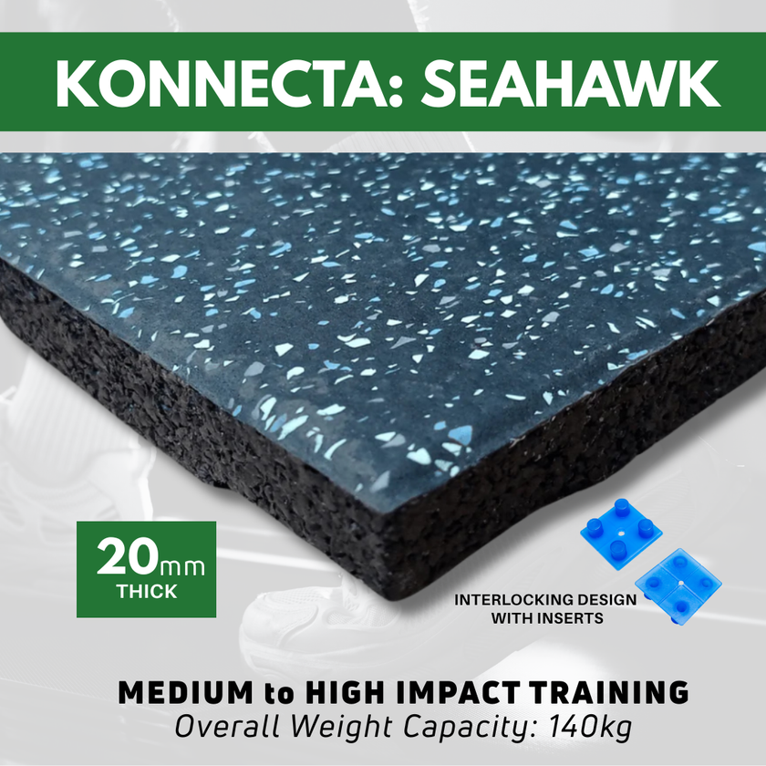 20mm Seahawk Fleck Rubber Gym Tile