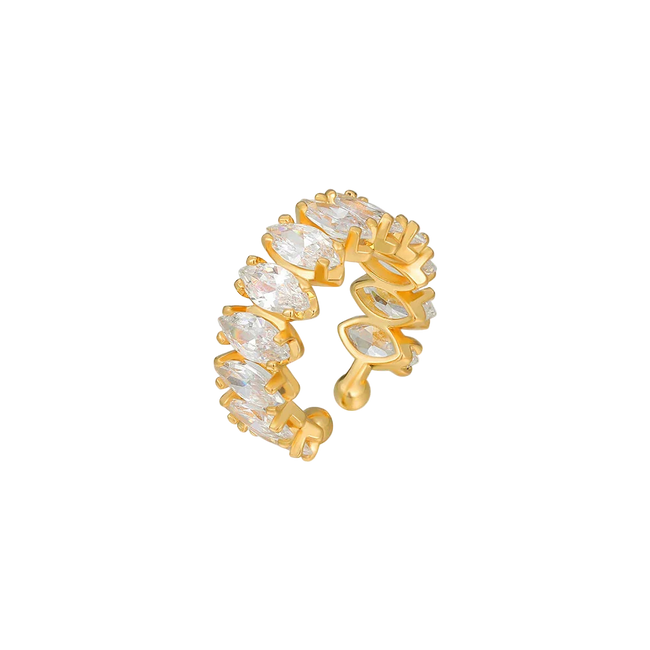Marquise-Cut Zircon Ring