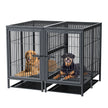 Jumbo Large Metal Pet Playpen, Kennel House with Steel Lock and Removable Trays, Heavy Duty Dog Cage