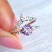 Selene Lavendel-Amethyst-Ring aus Sterlingsilber