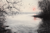 Serene Lakeside Canvas