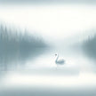 Serene Swan Lake Canvas