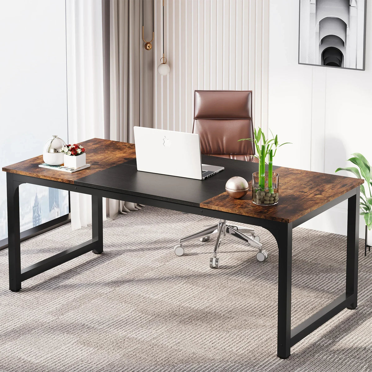 Tribesigns Moderner Computertisch Großer Bürotisch Computertisch Schreibtisch Workstation für Home Office