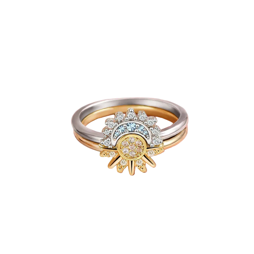 Himmlischer Sonne- & Mondring-Set