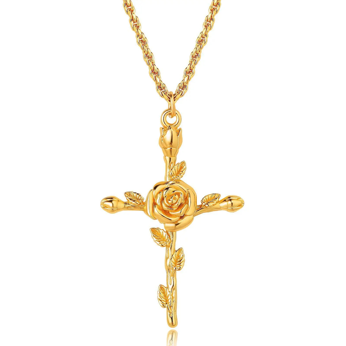 Kreuz-Anhänger mit Monatsblume