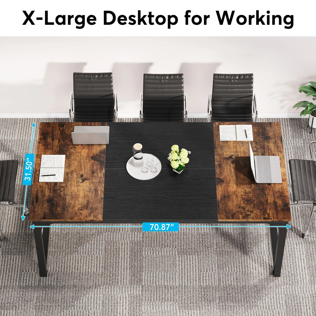 Tribesigns Moderner Computertisch Großer Bürotisch Computertisch Schreibtisch Workstation für Home Office